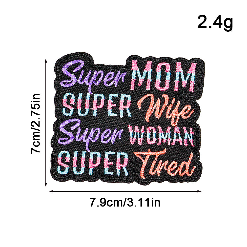 Wholesale Embroidered colorful English alphabet stickers